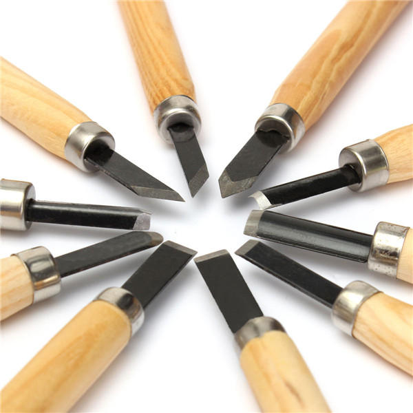 Woodcarving Chisel Set 10pc High Carbon Steel + Wood Handle - ProCraft Model X - Image 4
